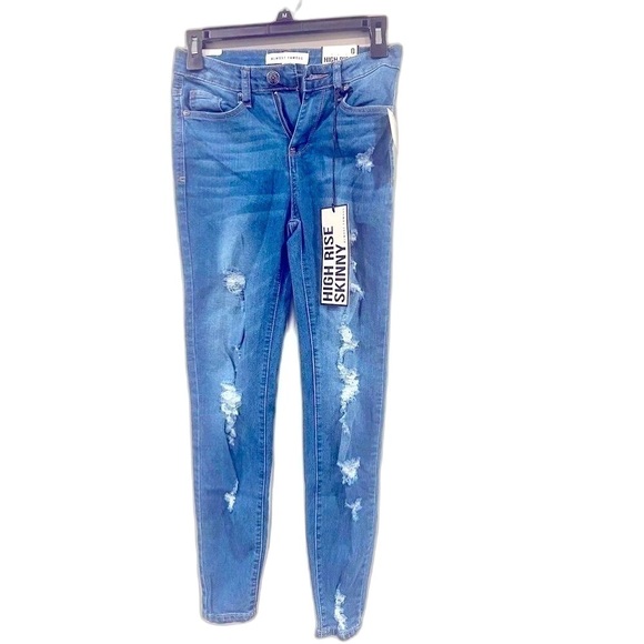 Almost Famous Super High Rise Skinny blue size 0 - Picture 1 of 4
